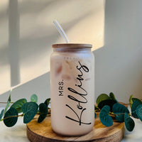 Personalized Future Mrs Glass Can Cup Glass, Future Mrs Glass, Wedding Gifts, Bridal Shower Gifts, Gifts for Bride, Engagement Bride Gift